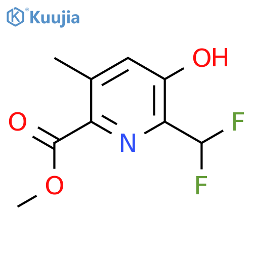 Methyl 2-(difluoromethyl)-3-hydroxy-5-methylpyridine-6-carboxylate structure