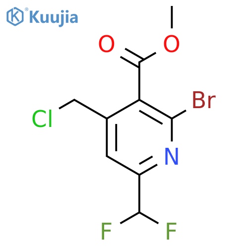 Methyl 2-bromo-4-(chloromethyl)-6-(difluoromethyl)pyridine-3-carboxylate structure
