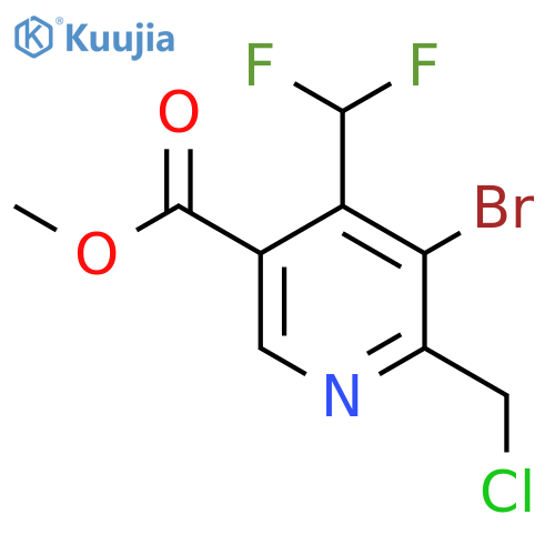 Methyl 3-bromo-2-(chloromethyl)-4-(difluoromethyl)pyridine-5-carboxylate structure