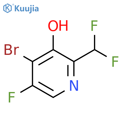4-Bromo-2-(difluoromethyl)-5-fluoro-3-hydroxypyridine structure