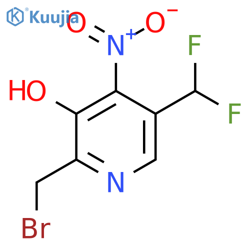 2-(Bromomethyl)-5-(difluoromethyl)-3-hydroxy-4-nitropyridine structure