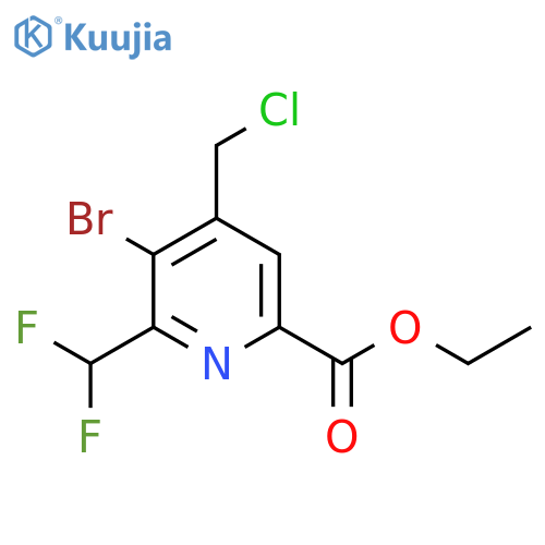Ethyl 3-bromo-4-(chloromethyl)-2-(difluoromethyl)pyridine-6-carboxylate structure