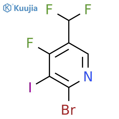 2-Bromo-5-(difluoromethyl)-4-fluoro-3-iodopyridine structure