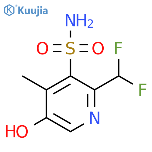 2-(Difluoromethyl)-5-hydroxy-4-methylpyridine-3-sulfonamide structure