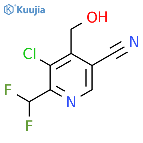 3-Chloro-5-cyano-2-(difluoromethyl)pyridine-4-methanol structure