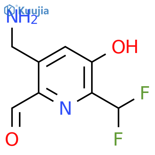 5-(Aminomethyl)-2-(difluoromethyl)-3-hydroxypyridine-6-carboxaldehyde structure