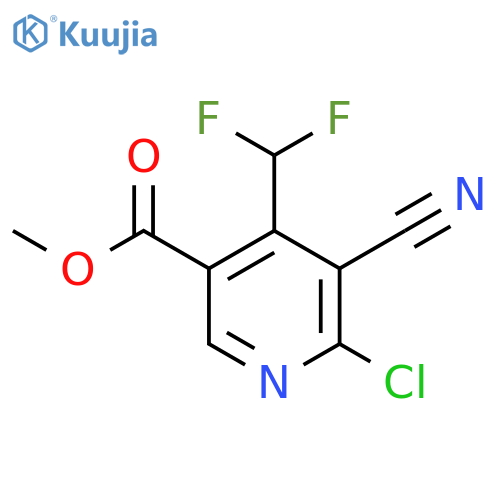 Methyl 2-chloro-3-cyano-4-(difluoromethyl)pyridine-5-carboxylate structure
