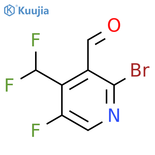 2-Bromo-4-(difluoromethyl)-5-fluoropyridine-3-carboxaldehyde structure