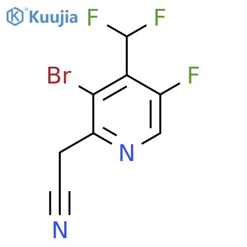 3-Bromo-4-(difluoromethyl)-5-fluoropyridine-2-acetonitrile structure