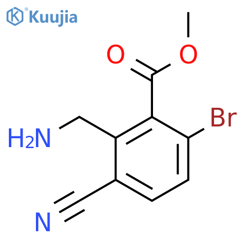 Methyl 2-aminomethyl-6-bromo-3-cyanobenzoate structure