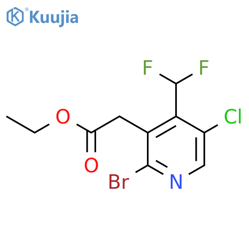 Ethyl 2-bromo-5-chloro-4-(difluoromethyl)pyridine-3-acetate structure