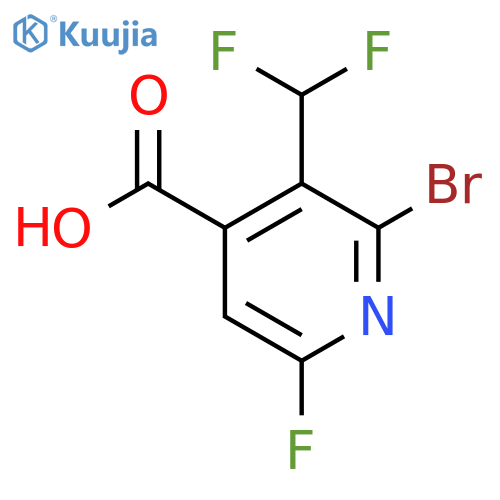 2-Bromo-3-(difluoromethyl)-6-fluoropyridine-4-carboxylic acid structure