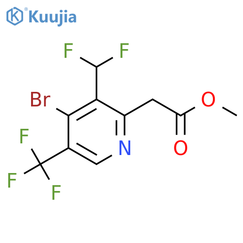 Methyl 4-bromo-3-(difluoromethyl)-5-(trifluoromethyl)pyridine-2-acetate structure