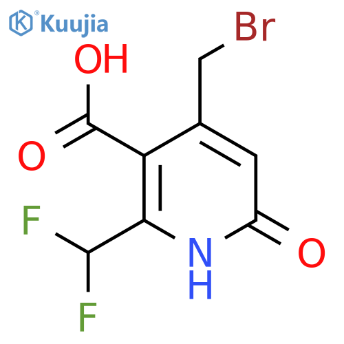 4-(Bromomethyl)-2-(difluoromethyl)-6-hydroxypyridine-3-carboxylic acid structure