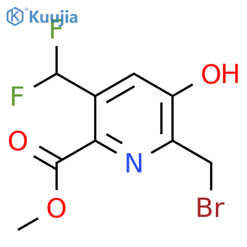 Methyl 2-(bromomethyl)-5-(difluoromethyl)-3-hydroxypyridine-6-carboxylate structure