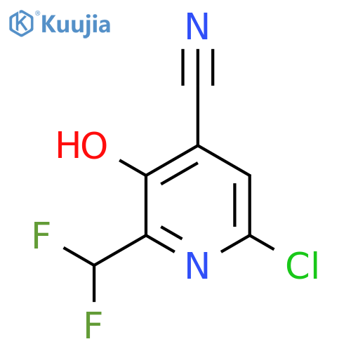 6-Chloro-4-cyano-2-(difluoromethyl)-3-hydroxypyridine structure