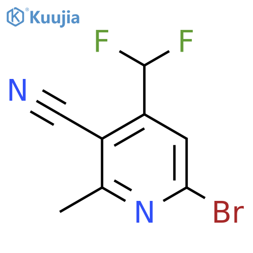 6-Bromo-3-cyano-4-(difluoromethyl)-2-methylpyridine structure