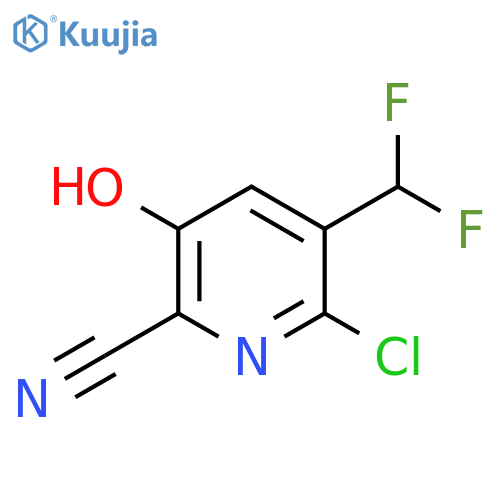 2-Chloro-6-cyano-3-(difluoromethyl)-5-hydroxypyridine structure