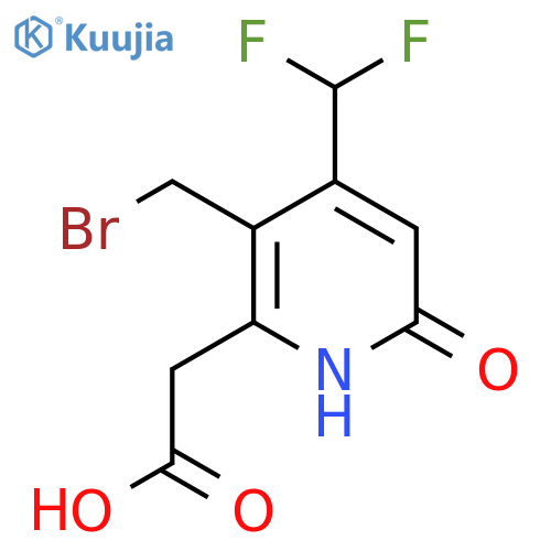 3-(Bromomethyl)-4-(difluoromethyl)-6-hydroxypyridine-2-acetic acid structure