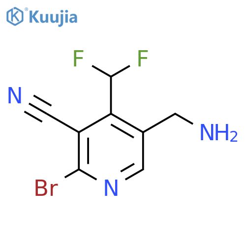 5-(Aminomethyl)-2-bromo-3-cyano-4-(difluoromethyl)pyridine structure