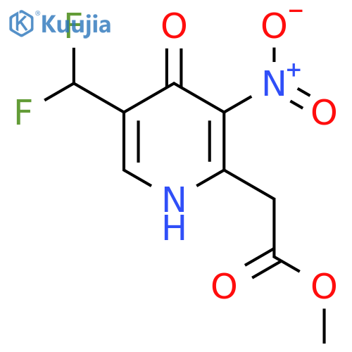 Methyl 5-(difluoromethyl)-4-hydroxy-3-nitropyridine-2-acetate structure