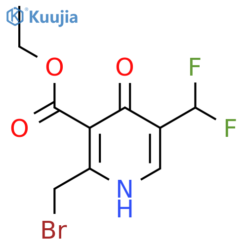 Ethyl 2-(bromomethyl)-5-(difluoromethyl)-4-hydroxypyridine-3-carboxylate structure