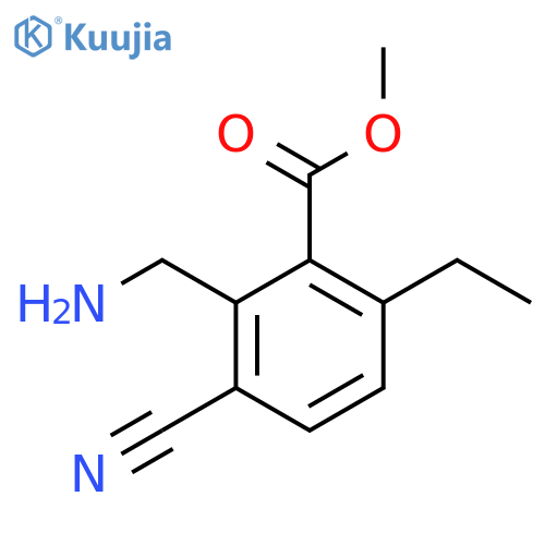 Methyl 2-aminomethyl-3-cyano-6-ethylbenzoate structure