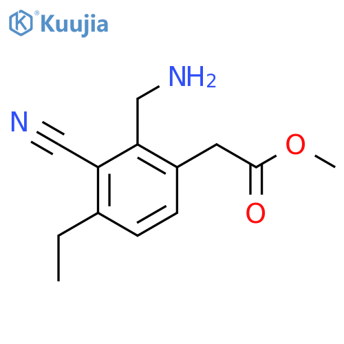 Methyl 2-aminomethyl-3-cyano-4-ethylphenylacetate structure