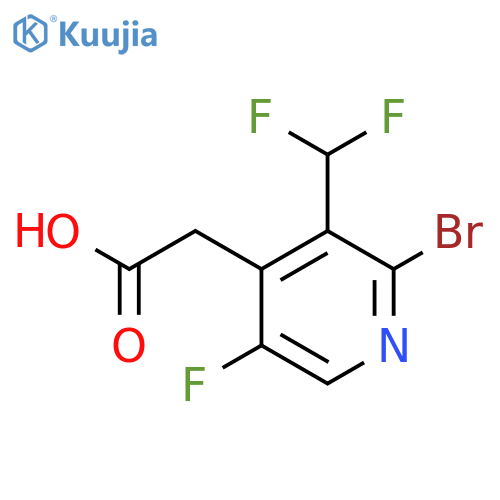 2-Bromo-3-(difluoromethyl)-5-fluoropyridine-4-acetic acid structure