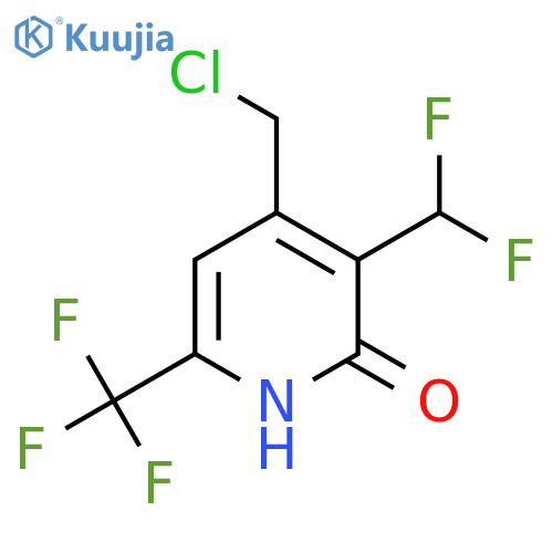 4-(Chloromethyl)-3-(difluoromethyl)-2-hydroxy-6-(trifluoromethyl)pyridine structure