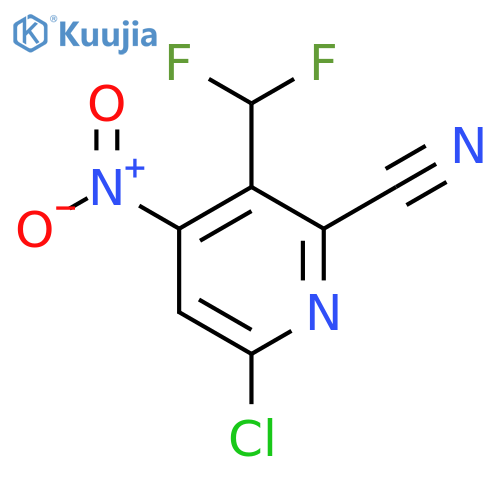 6-Chloro-2-cyano-3-(difluoromethyl)-4-nitropyridine structure