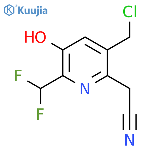 5-(Chloromethyl)-2-(difluoromethyl)-3-hydroxypyridine-6-acetonitrile structure