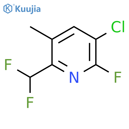 3-Chloro-6-(difluoromethyl)-2-fluoro-5-methylpyridine structure