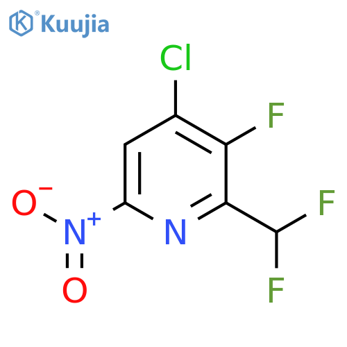 4-Chloro-2-(difluoromethyl)-3-fluoro-6-nitropyridine structure