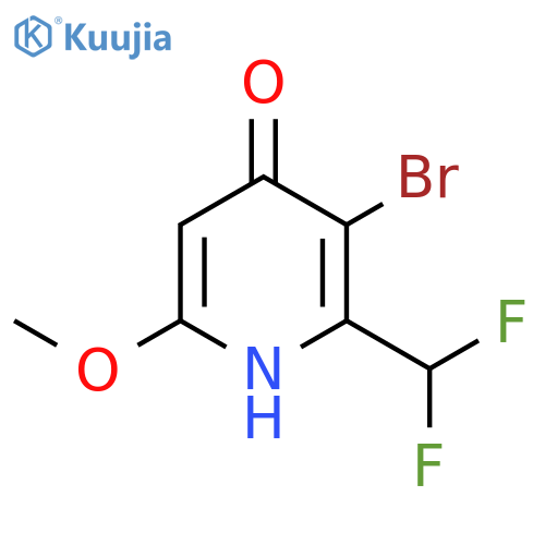 3-Bromo-2-(difluoromethyl)-4-hydroxy-6-methoxypyridine structure