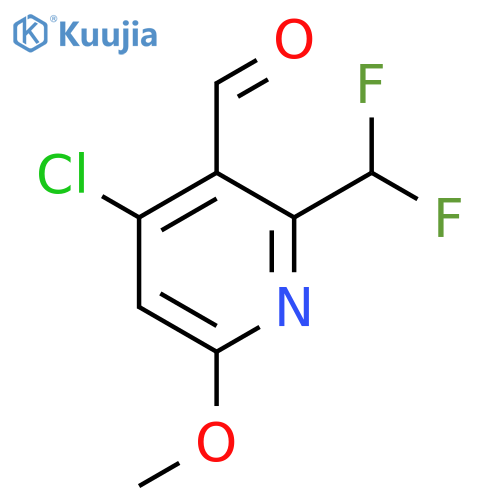 4-Chloro-2-(difluoromethyl)-6-methoxypyridine-3-carboxaldehyde structure