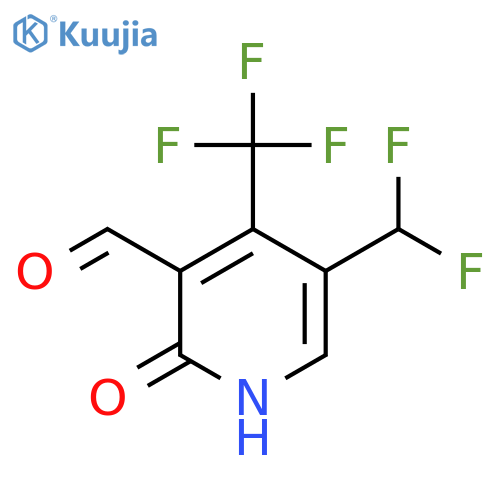 5-(Difluoromethyl)-2-hydroxy-4-(trifluoromethyl)pyridine-3-carboxaldehyde structure