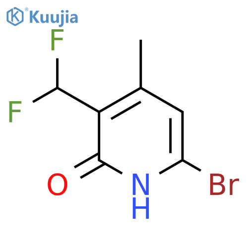 6-Bromo-3-(difluoromethyl)-2-hydroxy-4-methylpyridine structure