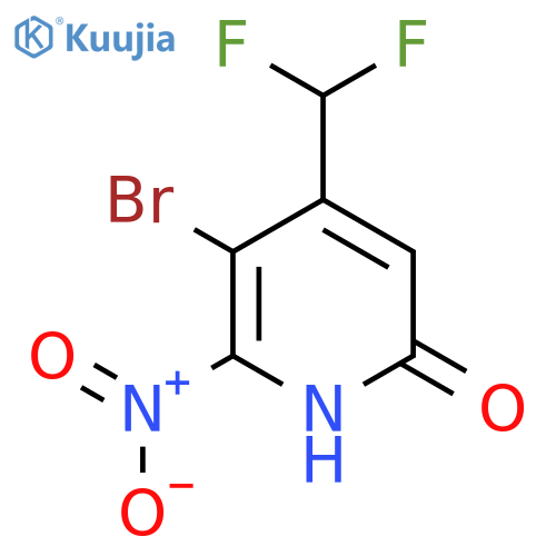 3-Bromo-4-(difluoromethyl)-6-hydroxy-2-nitropyridine structure