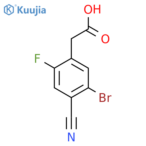 5-Bromo-4-cyano-2-fluorophenylacetic acid structure
