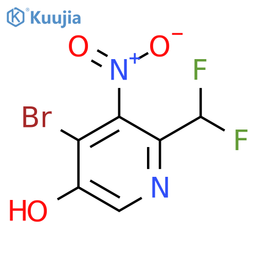 4-Bromo-2-(difluoromethyl)-5-hydroxy-3-nitropyridine structure