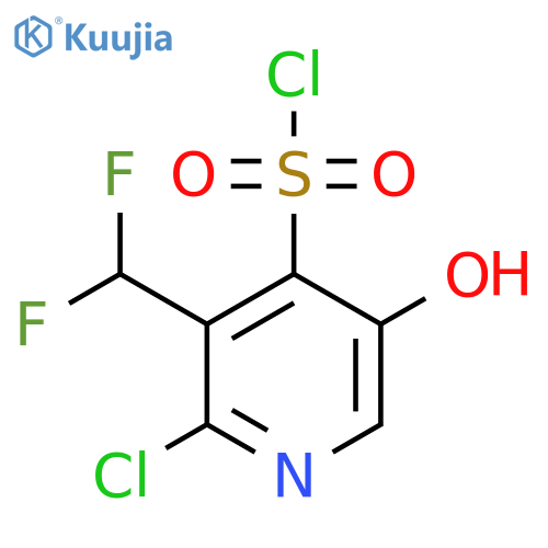 2-Chloro-3-(difluoromethyl)-5-hydroxypyridine-4-sulfonyl chloride structure