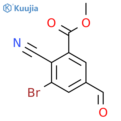 Methyl 3-bromo-2-cyano-5-formylbenzoate structure