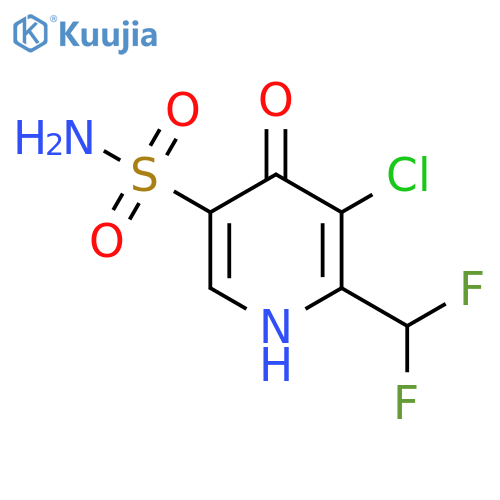 3-Chloro-2-(difluoromethyl)-4-hydroxypyridine-5-sulfonamide structure