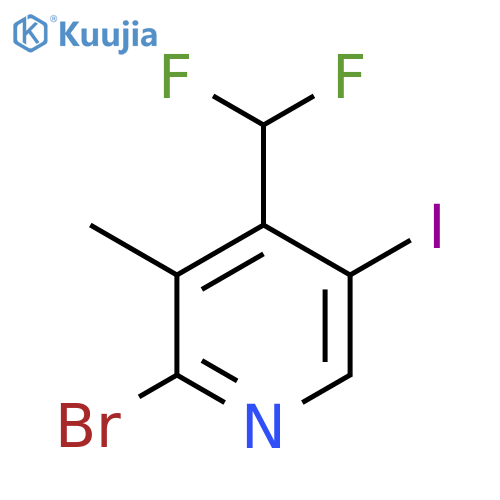 2-Bromo-4-(difluoromethyl)-5-iodo-3-methylpyridine structure