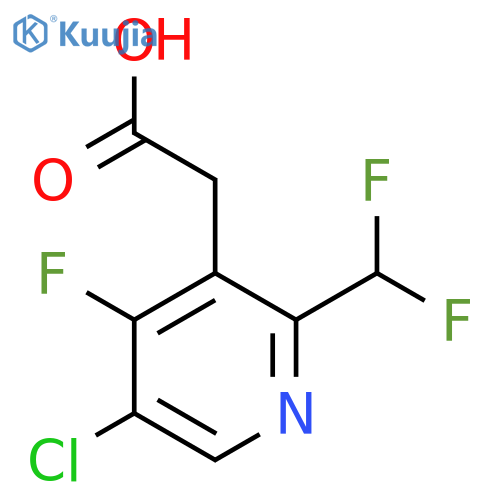 5-Chloro-2-(difluoromethyl)-4-fluoropyridine-3-acetic acid structure