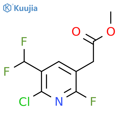 Methyl 2-chloro-3-(difluoromethyl)-6-fluoropyridine-5-acetate structure