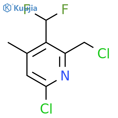 6-Chloro-2-(chloromethyl)-3-(difluoromethyl)-4-methylpyridine structure
