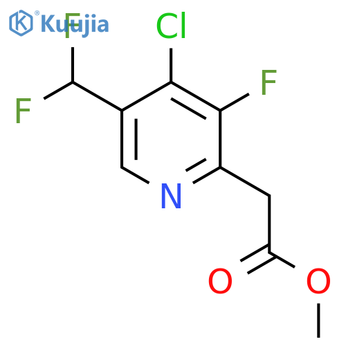 Methyl 4-chloro-5-(difluoromethyl)-3-fluoropyridine-2-acetate structure