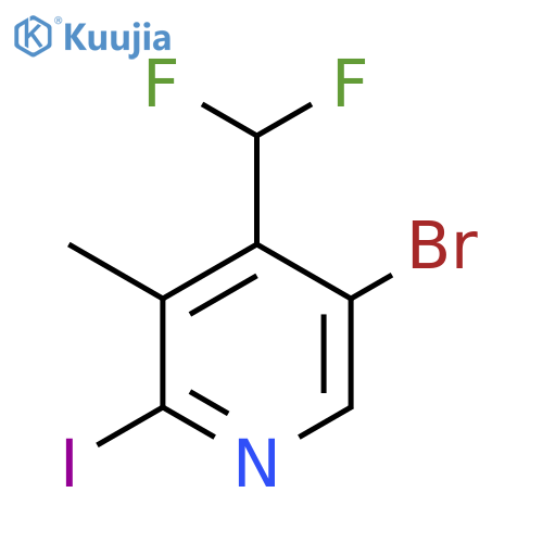 5-Bromo-4-(difluoromethyl)-2-iodo-3-methylpyridine structure